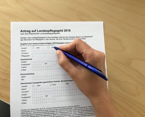 Antrag Landepflegegeld